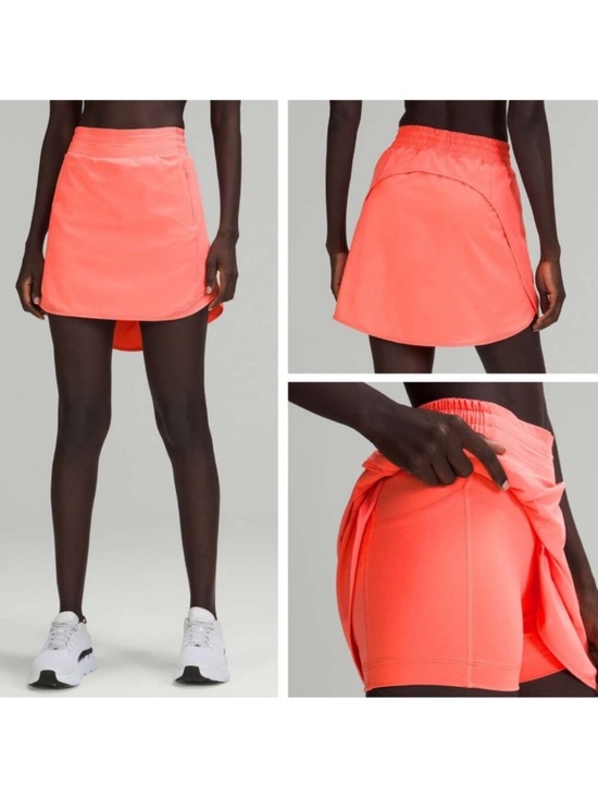 lululemon athletica Dresses & Skirts - Lululemon Hotty Hot High-Rise Skirt *Long
Raspberry Cream